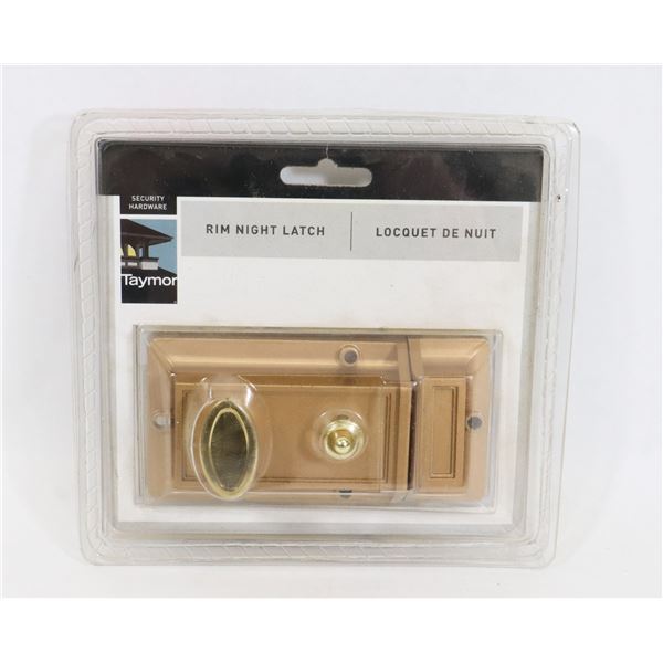 NEW TAYMOR RIM NIGHT LATCH (KEYED LOCK)