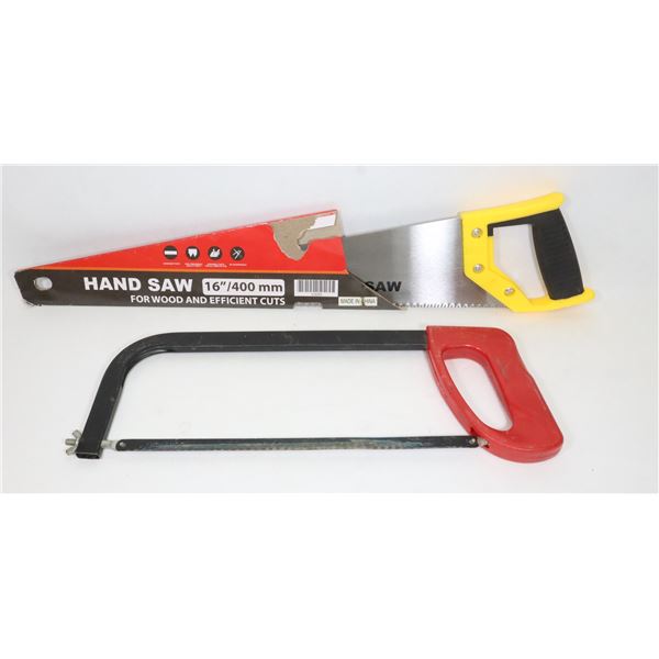 TWO SAWS INCLUDING NEW 16" WOOD SAW