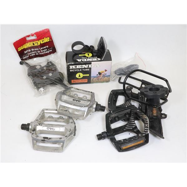 LARGE BAG OF ASSORTED BICYCLE REPAIR ITEMS