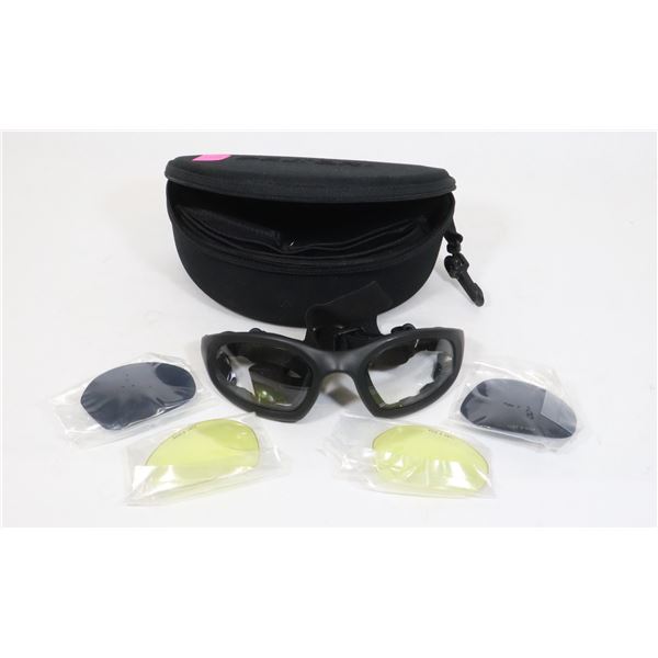 PELTOR SAFETY GLASSES IN CASE WITH EXTRA LENS