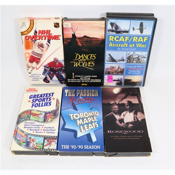 BUNDLE OF VHS MOVIES INCLUDING RCAF/RAF
