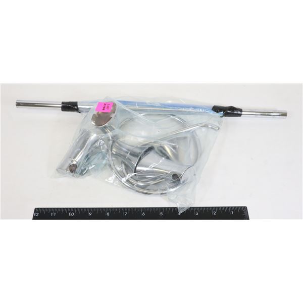 BAG WITH BATHROOM TOWEL BAR, AND TOWEL RING