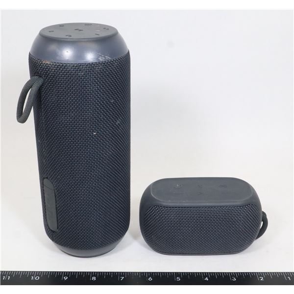 TWO BLUETOOTH SPEAKERS, UNTESTED