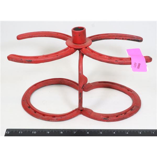 CANDLE HOLDER MADE FROM HORSESHOES