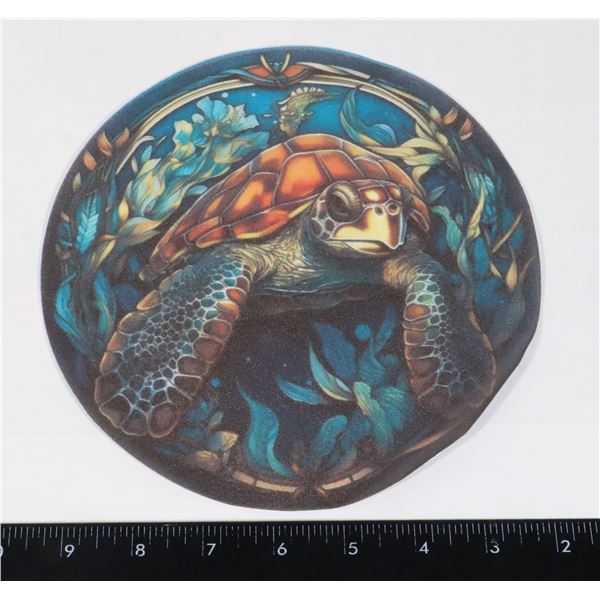 NEW 8" DIAMETER SEA TURTLE THEME WINDOW STICKER