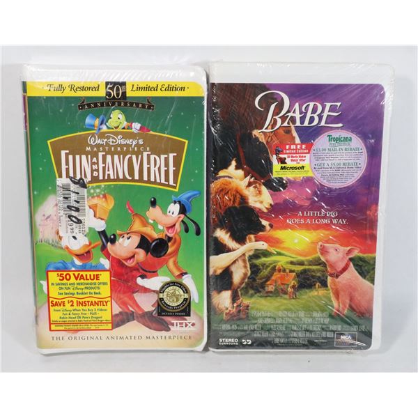 2 VHS TAPES WALT DISNEY'S MASTER PIECE FUN AND