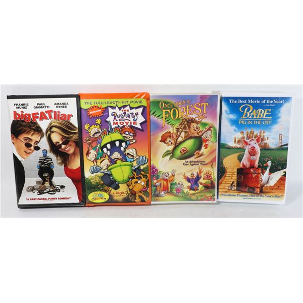 LOT OF 4 VHS TAPE MOVIES THE RUGRATS MOVIE BABE
