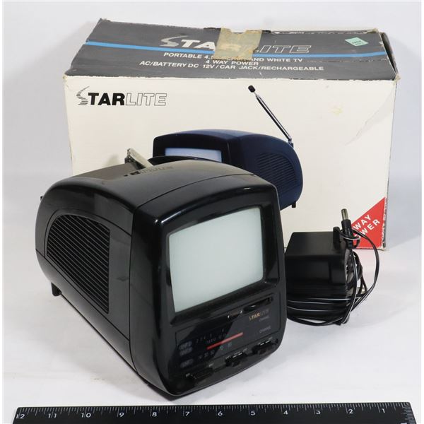STARLIGHT PORTABLE 4.5" BLACK AND WHITE TV