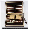 Image 1 : BACKGAMMON SET IN ZIP UP GLOBE THEME CASE