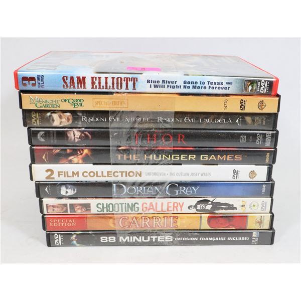 BUNDLE OF ASSORTED DVDS
