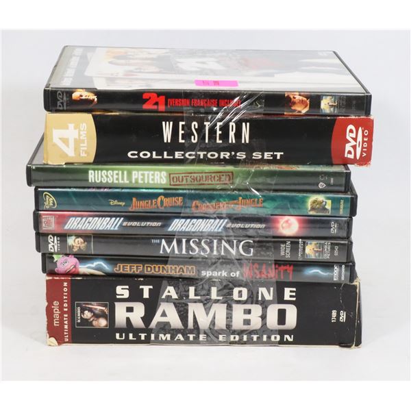 BUNDLE OF ASSORTED DVDS
