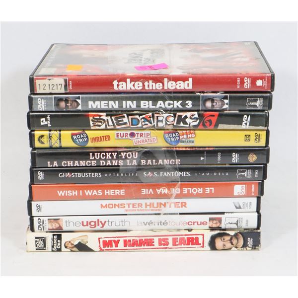 BUNDLE OF ASSORTED DVDS
