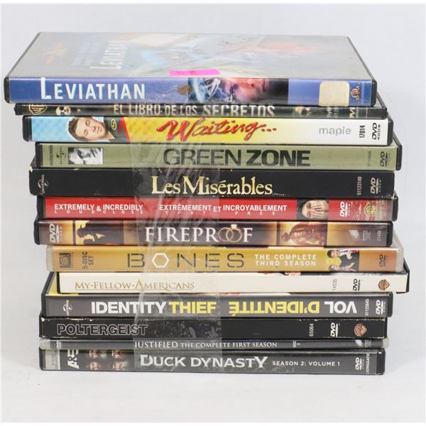 BUNDLE OF ASSORTED DVDS