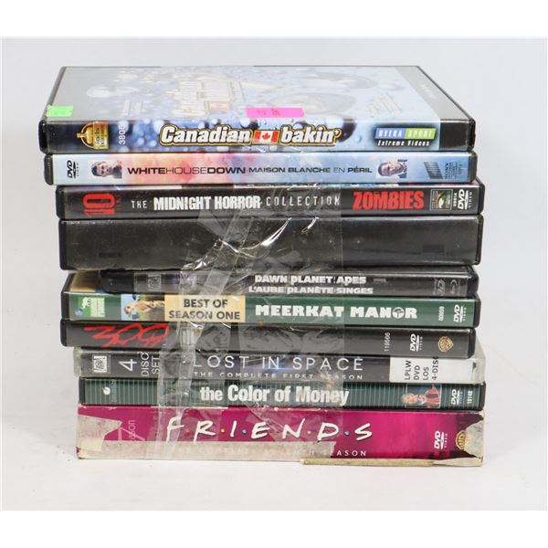 BUNDLE OF ASSORTED DVDS