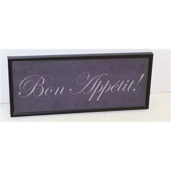PLASTIC "BON APPETIT" SIGN