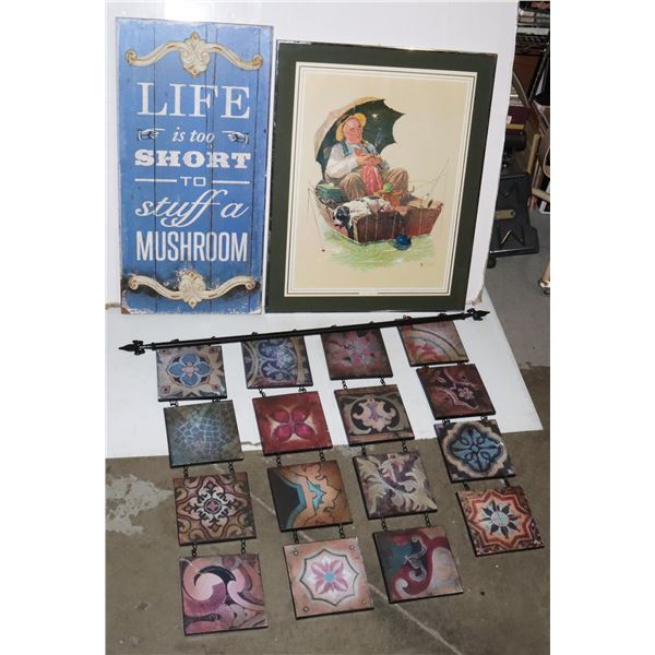 NICELY FRAMED NORMAN ROCKWELL PICTURE ALONG WITH