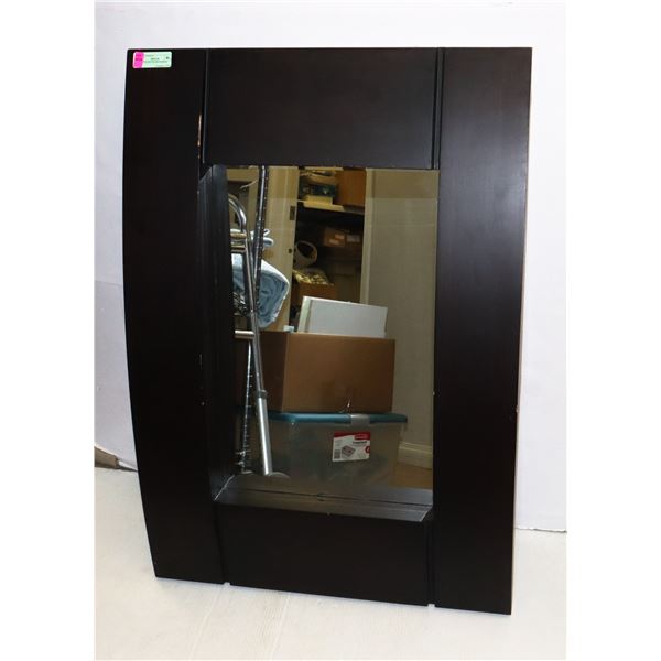 LARGE WOOD FRAME MIRROR