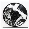 Image 1 : NEW JESUS THEME VINYL RECORD ENGRAVED WALL CLOCK