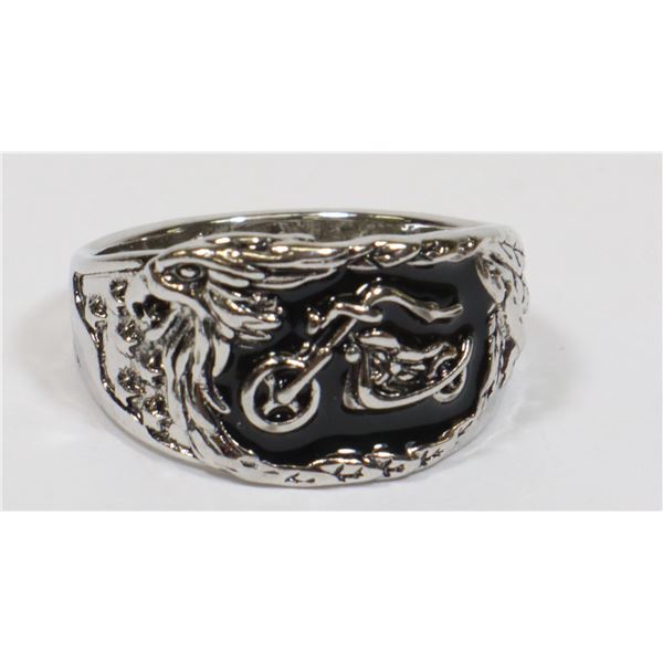 NEW SIZE 10 MOTORCYCLE DESIGN RING