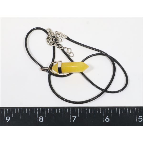 NEW SYNTHETIC AMBER REPLICA HEXAGONAL STONE