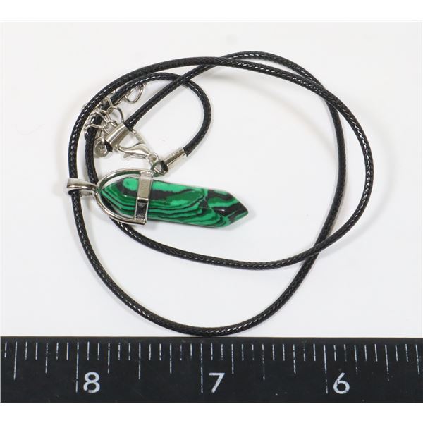 NEW SYNTHETIC MALACHITE REPLICA HEXAGONAL STONE