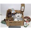 Image 1 : LOT OF ASSORTED CHRISTMAS DISHES, ORNAMENTS