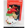 Image 1 : CERAMIC CRESCENT SANTA CHRISTMAS DECORATION