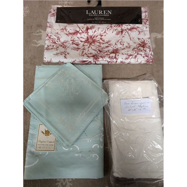 Table Linens - Ralph Lauren / Damask and Linen Set