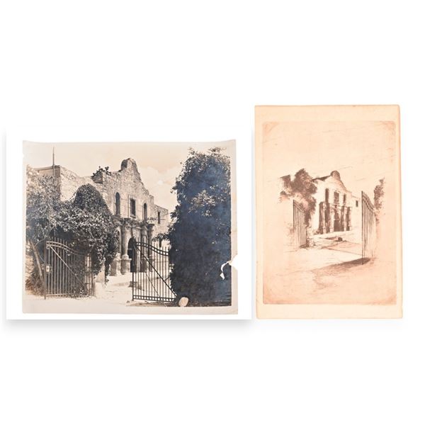 (2) Alamo Mission San Antonio Texas Photo & Print