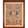 Image 1 : 1873 Master Mason Certificate Framed