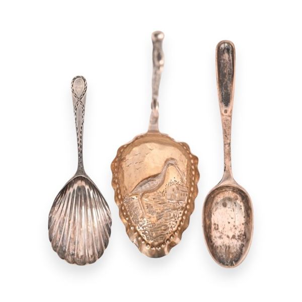 (3) Antique European Silver Spoons