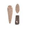 Image 2 : Banded Slate Pendant With 2 Arrowheads