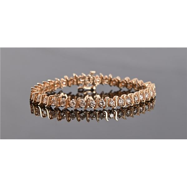 14K Yellow Gold Diamond Bracelet