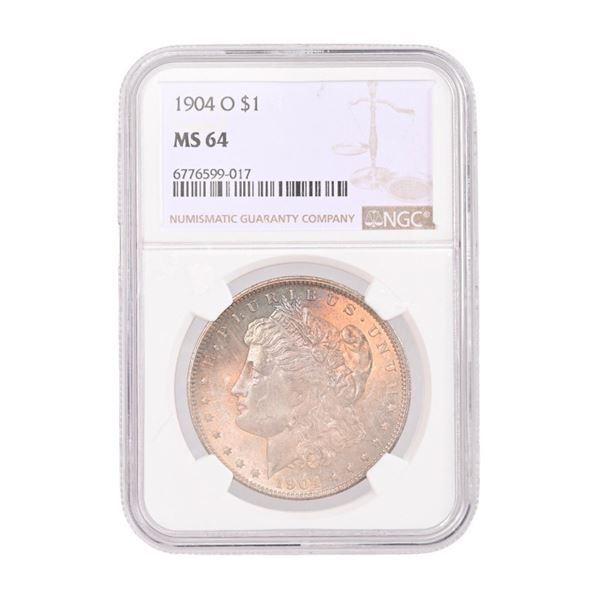 1904 O Morgan Silver Dollar MS64