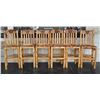 Image 1 : (6) Cedar Log Cabin Bar Chairs