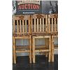 Image 3 : (6) Cedar Log Cabin Bar Chairs