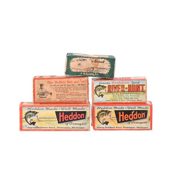 Heddon Zaragossa Lure with Other Vintage Boxes