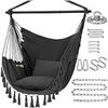 Image 1 : 1 Toribo Large Hammock Chair Swing - 60" x 41.5" Rope Swing Hammock - Brand New