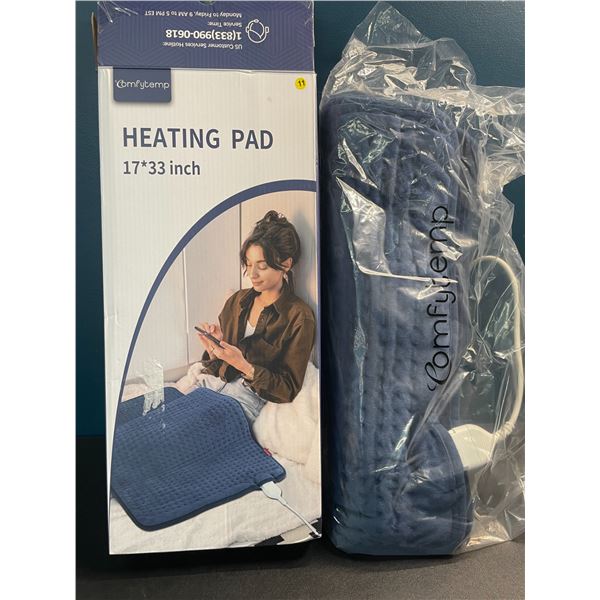 1 Electric Body Heating Pad - Large Size 17" x 33" - Navy Blue