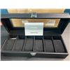 Image 1 : 6-Slot Watch Storage Box/Jewelry Box - Black - Brand New