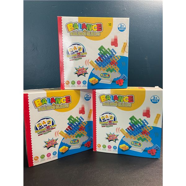 3 Balance Building Blocks/Tetra Tower Toy Play Sets - 48pcs Each - Brand New
