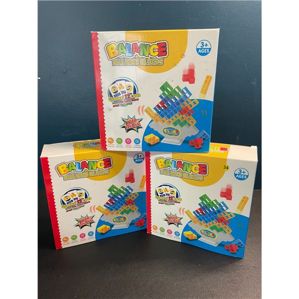 3 Balance Building Blocks/Tetra Tower Toy Play Sets - 48pcs Each - Brand New