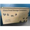 Image 2 : 1 Skroam 10PC Glass Storage Container Set with Lids - Airtight Glass Food Storage Set - New