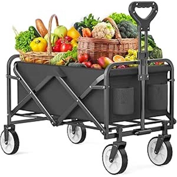 1 Folding Wagon/Collapsible Folding Wagon Cart with All-Terrain Wheels - Brand New!