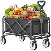 Image 1 : 1 Folding Wagon/Collapsible Folding Wagon Cart with All-Terrain Wheels - Brand New!