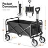 Image 2 : 1 Folding Wagon/Collapsible Folding Wagon Cart with All-Terrain Wheels - Brand New!