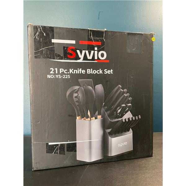 1 Syvio 21PC Knife Block Kitchen Set - New/Open Box