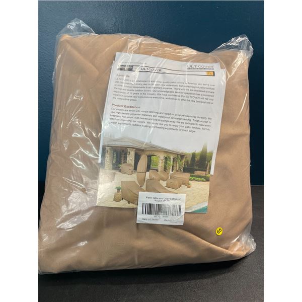 1 Patio Table And Chair Protective Cover Set - Fits Round Tables (48" Diameter) - Brand New