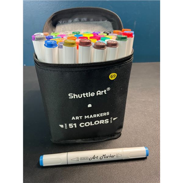 1 Set of Shuttle Art Dual-Tip Artist Markers - 51 Colours - Brand New