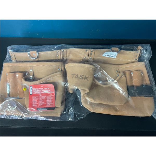 1 Task Tools Carpenter's Apron with Leather Belt - Oversize 11-Pocket Apron - Brand New with Tags
